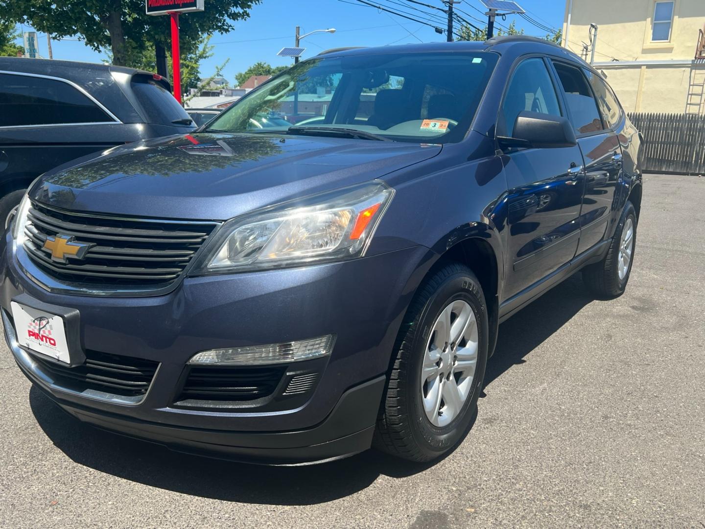 2013 Blue /gray Chevrolet Traverse (1GNKRFED4DJ) , located at 1018 Brunswick Ave, Trenton, NJ, 08638, (609) 989-0900, 40.240086, -74.748085 - Photo#2